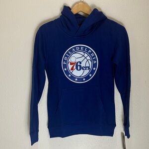 NBA Philadelphia 76ers Blue Hoodie, Size Youth M 10/12